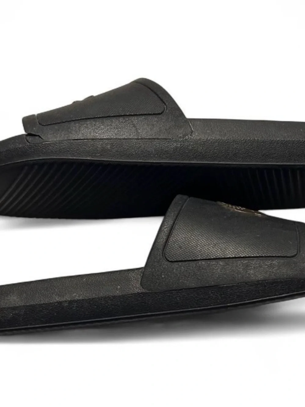Lacoste Men’s Black Slide Sandals with Croc Logo